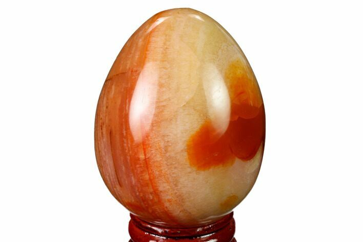 Colorful, Polished Carnelian Agate Egg - Madagascar #172719